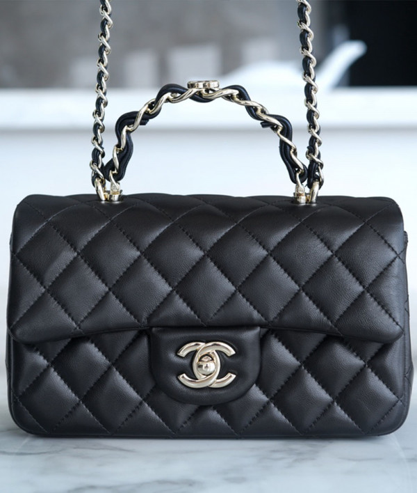 [CHANEL]샤넬23k cf coco handle bag 코코 cc 블랙 미니핸드백 팬더샵