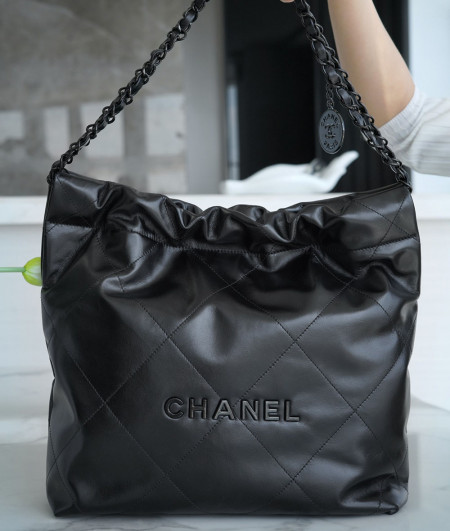 [CHANEL]샤넬 22K 스몰 22bag 호보백 블랙 체인백 (미러급 정품가죽) 핸드백 팬더샵가방