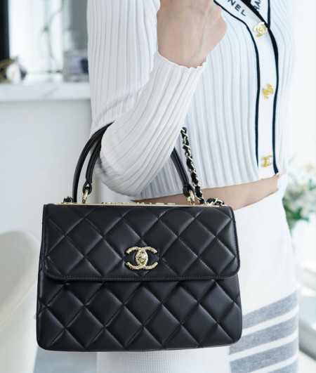 [CHANEL]샤넬 트렌드 22SS CC BAG 핸들백 (미러급 정품가죽) 코코퀄팅 금장체인백 팬더샵가방