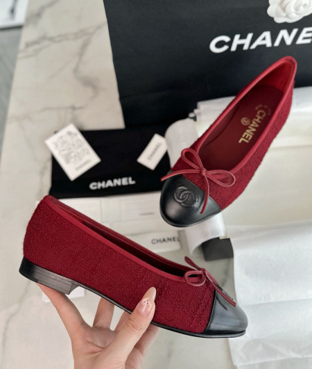 [CHANEL]샤넬24K shoes 미드힐 로퍼플랫 신상슈즈 프린티드 cc로고 레드 플랫 팬더샵 신발