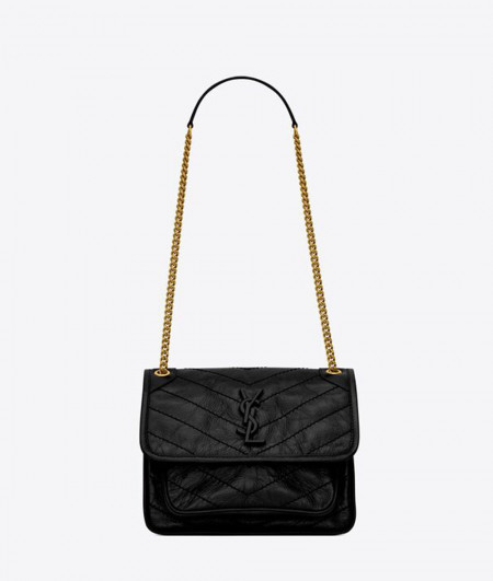 [YSL]입생로랑 NIKI BABY BAG 498892 신상 크로스백 여성 블랙금장체인 핸드쇼핑백