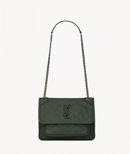 [YSL]입생로랑 NIKI BABY BAG 498892 신상  크로스백 여성 그린체인 핸드쇼핑백