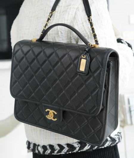 [CHANEL]샤넬 22K bag 백팩 램스킨 캐비어탑핸들 (미러급 정품가죽) 듀마여행백 빈티지백 팬더샵가방