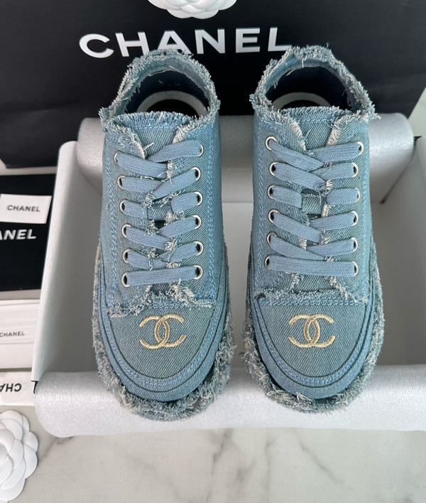 [CHANEL]샤넬24S SHOES 신상 빈지티스니커즈 여성패션운동화 데님신발 CC 팬더샵슈즈